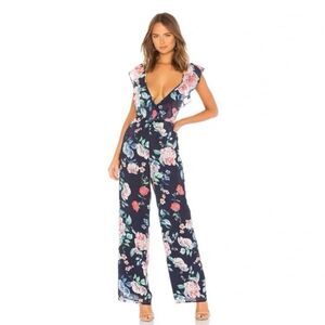 Yumi Kim Take Me Back Jumpsuit in Sunny Days Navy Size Small